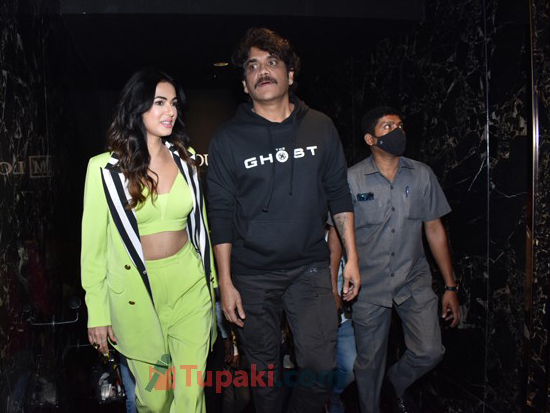 Nagarjuna And Sonal At Ghost Promotions